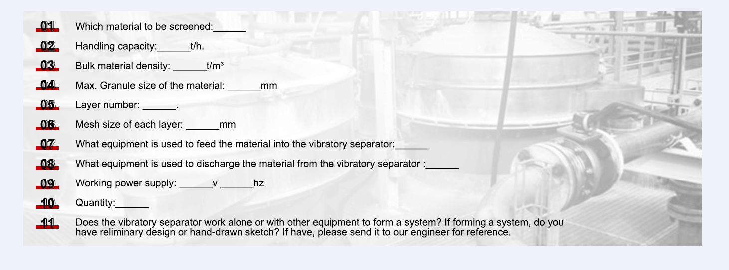vibratory separator selection instruction vibratory separator selection instruction