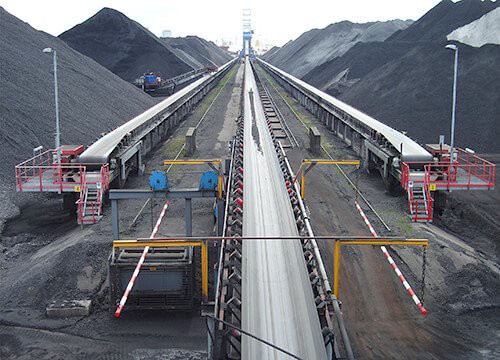 Жолобковий стрічковий конвеєр